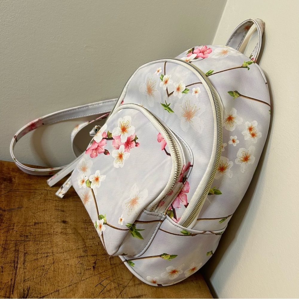 Under1sky cherry blossom backpack purse, see pics for blemishes GUC